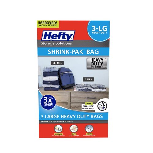 Hefty Shrink-Pak Clear Vaccum Storage Bag