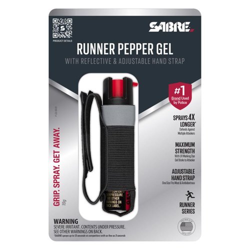 Sabre Runner Black Plastic Pepper Spray