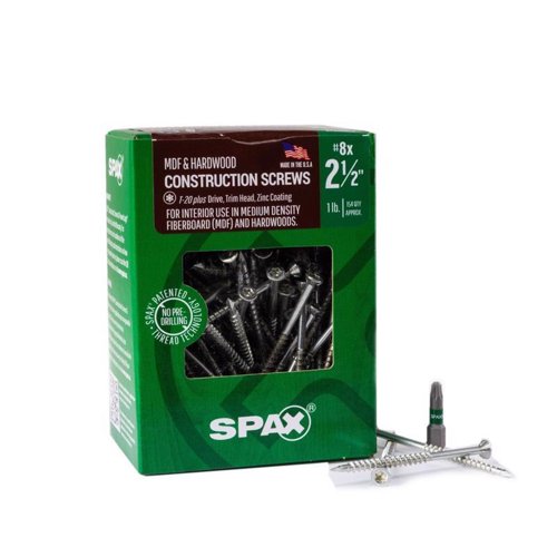 SPAX MDF No. 8 in. X 2-1/2 in. L T-20+ Trim Head Serrated Construction Screws – Screws | City Lumber | Your One Stop Shop Hardware, Building Supplies & Tools in Texas San Angelo, Texas