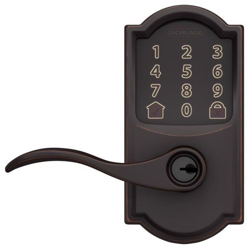 Schlage Encode Aged Bronze Metal Wi-Fi Deadbolt with Accent Lever