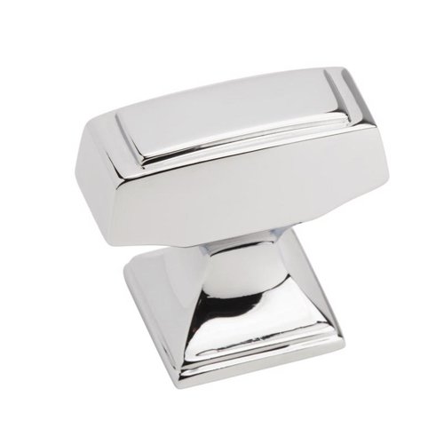Amerock Mulholland Traditional Rectangle Cabinet Knob 1-3/16 in. Polished Chrome 1 pk