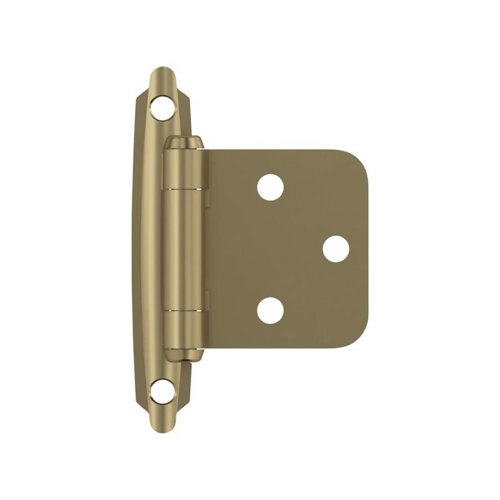 Amerock 1-3/4 in. W X 2-3/4 in. L Golden Champagne Gold Steel Overlay Hinge 2 pk