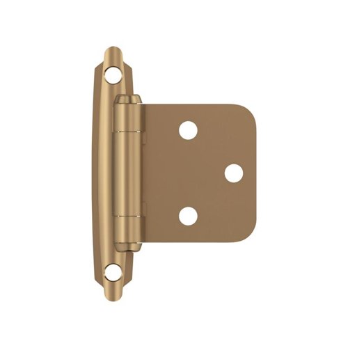 Amerock 2-3/4 in. W X 1-3/4 in. L Champagne Bronze Brown Steel Overlay Hinge 2 pk