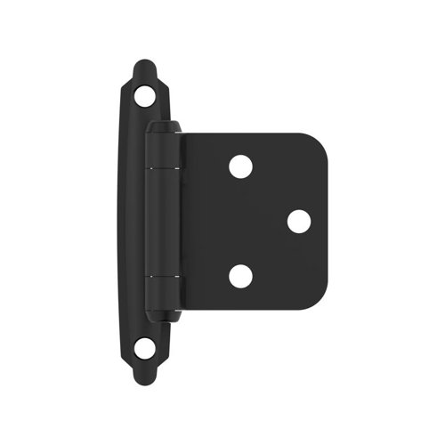 Amerock 1-3/4 in. W X 2-3/4 in. L Flat Black Steel Overlay Hinge 10 pk