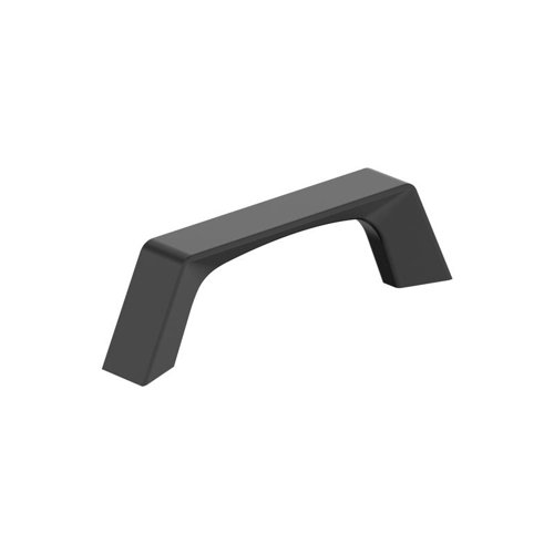 Amerock Everyday Transitional Arched Bar Cabinet Pull 3 in. Matte Black Black 6 pk