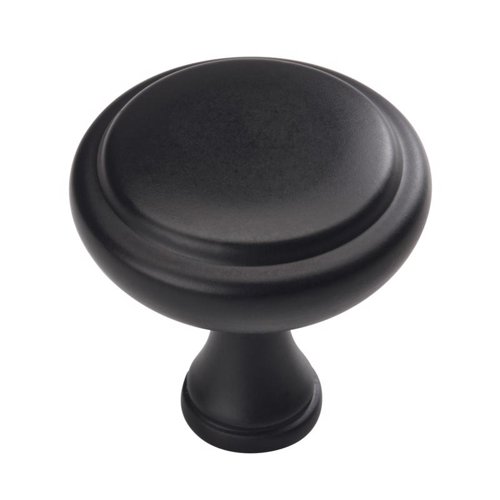 Amerock Traditional Round Cabinet Knob 1-1/4 in. D Matte 6 pk