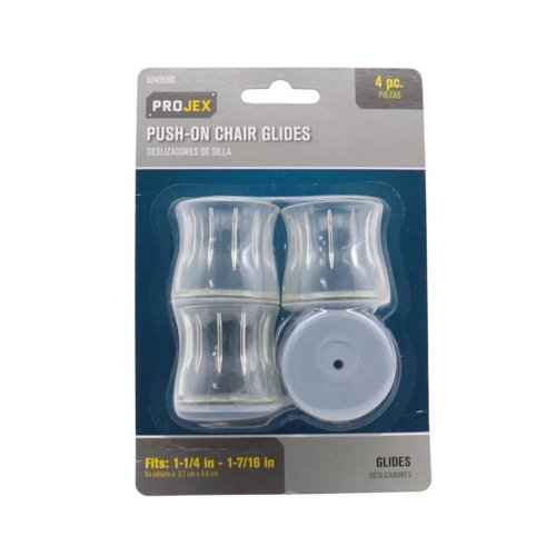 Projex Gray 1-5/8 in. Push-On Polymer Chair Glide 4 pk