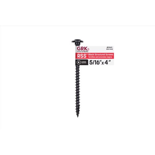 GRK Fasteners RSS 5/16 or No. 15 in. X 4 in. L Star Black W-Cut Structural Wood Screws 1 pk