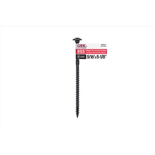 GRK Fasteners 5/16 or No. 15 in. X 5-1/8 in. L Star Black W-Cut Structural Wood Screws 1 pk