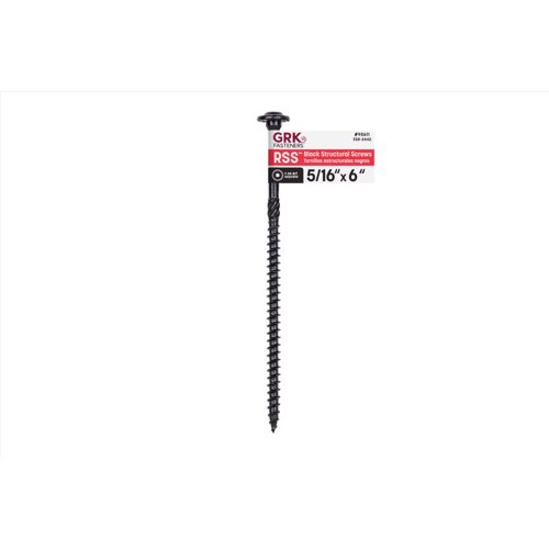 GRK Fasteners 5/16 or No. 15 in. X 6 in. L Star Black W-Cut Structural Wood Screws