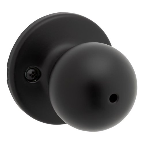 Kwikset Polo Matte Black Privacy Knob Right or Left Handed