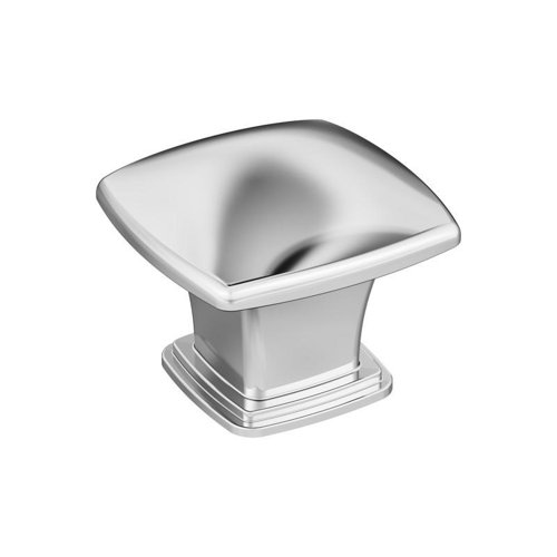 Amerock Everyday Basics Garfield Square Cabinet Knob 1-3/16 in. D 1 in. Polished Chrome 1 pk