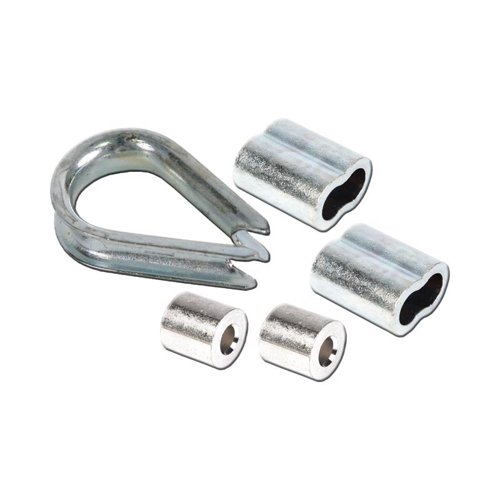 Koch Industries Zinc-Plated Aluminum 1/8 in. D Wire Rope Clips and Thimble