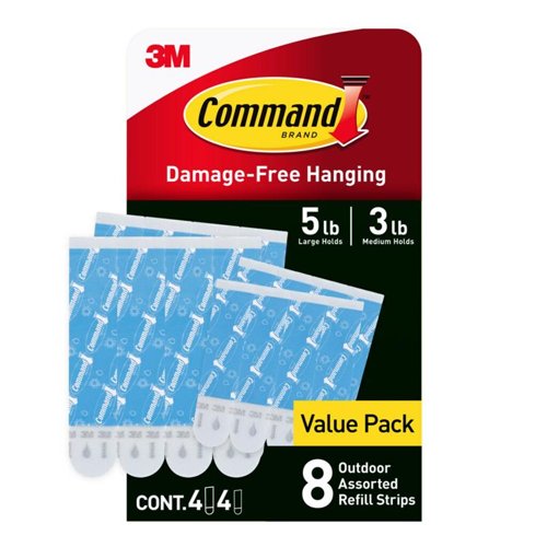 Command Assorted Foam Refill Strips 8 pk