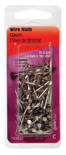 HILLMAN 17 Ga. X 3/4 in. L Stainless Steel Wire Nails 1 pk 2 oz