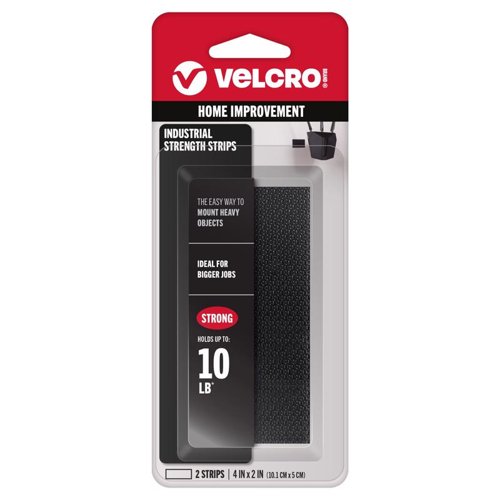 VELCRO Brand Industrial Strength Small Nylon Hook and Loop Fastener 4 in. L 2 pk