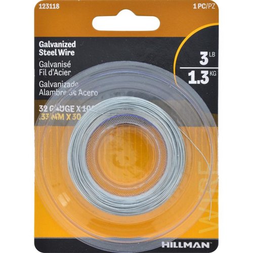 HILLMAN 100 ft. L Galvanized Steel 32 Ga. Hobby Wire