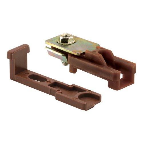 Prime-Line 0.75 in. D X 2.19 in. L Plastic Coated Brown Plastic/Steel Bracket 2 pc – Pocket, Bifold & Sliding Door Hardware | City Lumber | Your One Stop Shop Hardware, Building Supplies & Tools in Texas San Angelo, Texas
