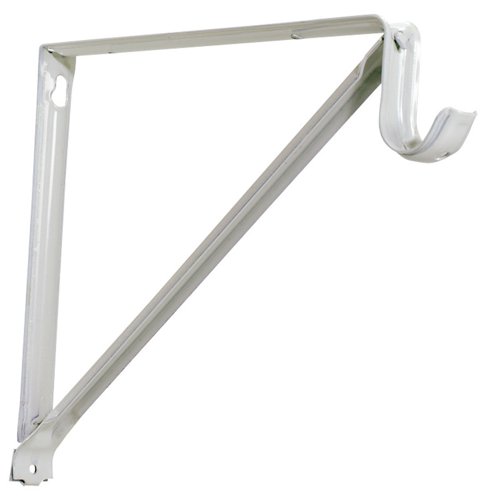 Knape & Vogt John Sterling White Steel Shelf/Rod Bracket 16 Ga. 11 in. L 150 lb