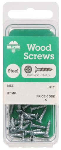 HILLMAN No. 6 X 5/8 in. L Phillips Zinc-Plated Coarse Wood Screws 1 pk