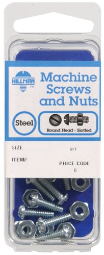 HILLMAN No. 10-24 in. X 3/4 in. L Slotted Round Head Zinc-Plated Steel Machine Screws 1 pk
