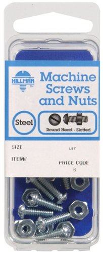 HILLMAN No. 10-32 in. X 1 in. L Slotted Round Head Zinc-Plated Steel Machine Screws 1 pk