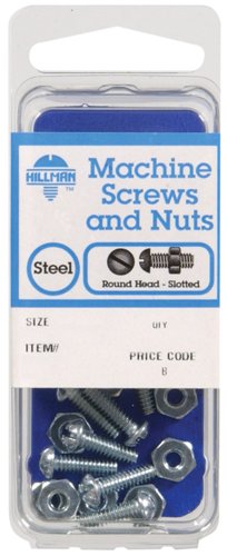 HILLMAN No. 10-32 in. X 1-1/2 in. L Slotted Round Head Zinc-Plated Steel Machine Screws 1 pk