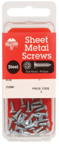 HILLMAN No. 6 Ga. X 5/8 in. L Phillips Flat Head Sheet Metal Screws 1 pk