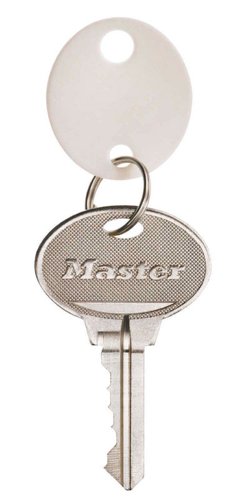 Master Lock Plastic White Round Key Tag