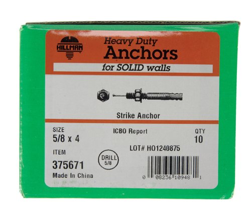 HILLMAN 5/8 in. D X 4 in. L Steel Round Head Strike Anchor 10 pk