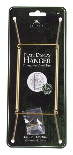 Tripar 10 to 14 in. Brass Plate Hanger 1 pk