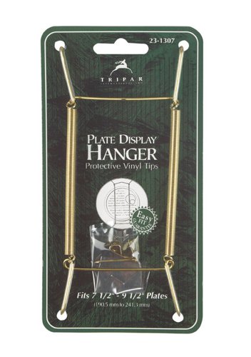 Tripar 7-1/2 to 9-1/2 in. Brass Plate Hanger 1 pk