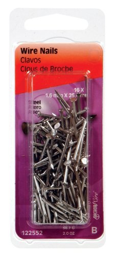 HILLMAN Anchor Wire 1 in. Wire Bright Steel Nail Flat Head