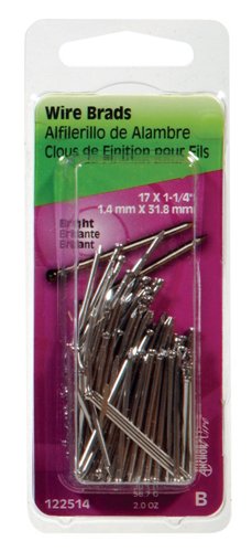 HILLMAN Anchor Wire 17 Ga. X 1-1/4 in. L Bright Steel Brad Nails 1 pk 2 oz