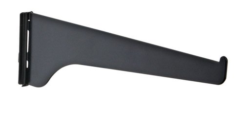 Knape & Vogt Black Steel Regular Duty Bracket 16 Ga. 12 in. L 160 lb