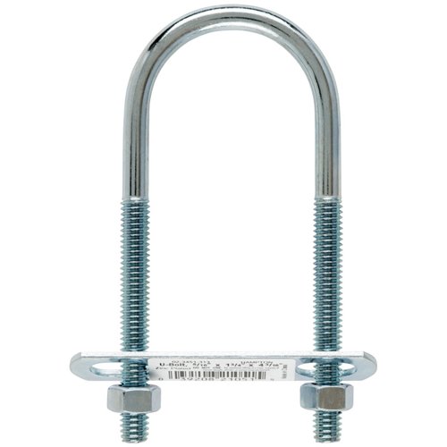 Hampton 5/16 in. X 1-3/4 in. W X 4-3/16 in. L Coarse Zinc-Plated Steel U-Bolt