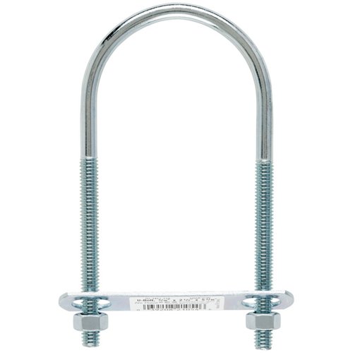 Hampton 0.31 in. X 2-1/2 in. W X 5-1/4 in. L Coarse Zinc-Plated Steel U-Bolt