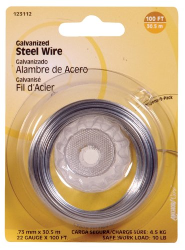 HILLMAN 100 ft. L Galvanized Steel 22 Ga. Hobby Wire