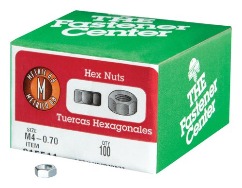 HILLMAN M4-0.70 mm Zinc-Plated Steel Metric Hex Nut 100 pk