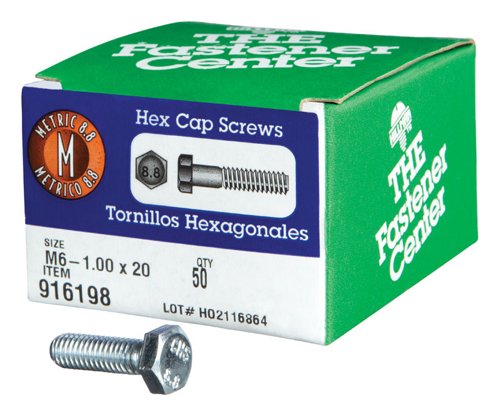 HILLMAN M6-1.00 mm D X 20 mm L Heat Treated Steel Hex Head Cap Screw 1 pk