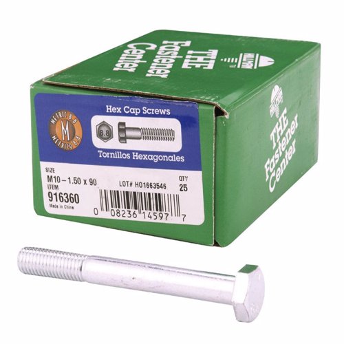 HILLMAN M10-1.50 mm D X 90 mm L Heat Treated Zinc Steel Hex Head Cap Screw 1 pk