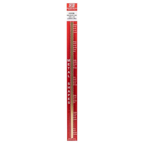 K&S 3/32 in. D X 12 in. L Round Brass Tube 3 pk