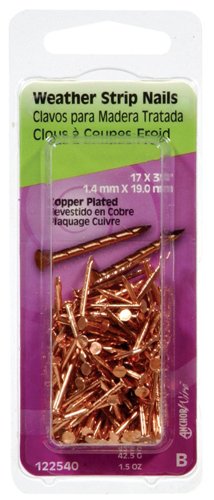 HILLMAN Anchor Wire 3/4 in. Weatherstrip Copper Copper Nail Flat Head