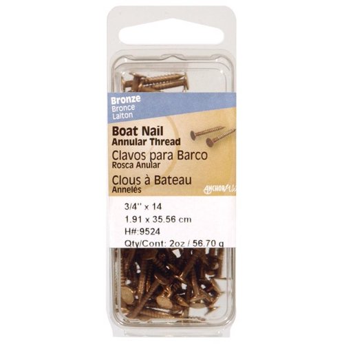 HILLMAN Anchor Wire 1 in. Boat Bronze Steel Nail Flat Head 2 oz