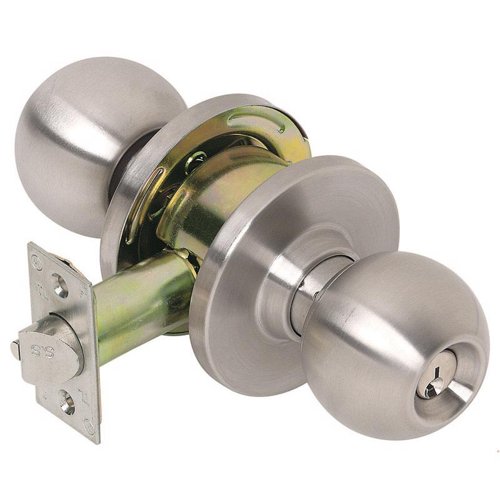 Tell Cortland Satin Chrome Entry Door Knob 1-3/4 in.