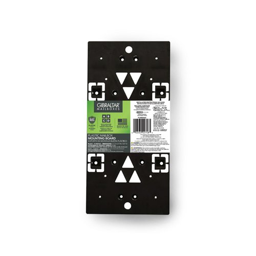 Architectural Mailboxes Black Plastic Mailbox Mounting Board .090 Ga. 13-1/16 in. L