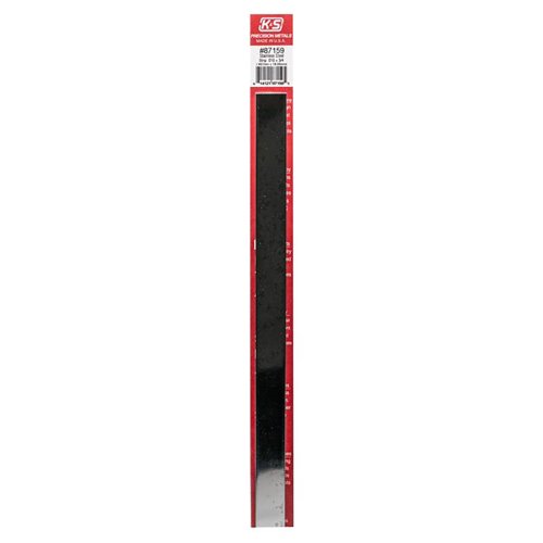 K&S 12 in. L X 3/4 in. W Stainless Steel Strip