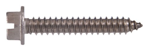 HILLMAN No. 12 Ga. X 1 in. L Slotted Hex Washer Head Sheet Metal Screws 100 pk
