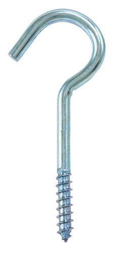 Hampton Small Zinc-Plated Silver Steel 3.375 in. L Ceiling Hook 50 lb 1 pk