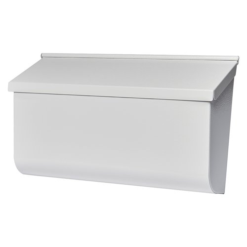 Architectural Mailboxes Woodlands Contemporary Galvanized Steel Wall Mount White Mailbox